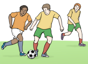 Fußball spielen