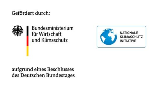Logo des Bundesministeriums für Wirtschaft und Klimaschutz sowie das Logo der Nationalen Klimaschutz Initiative