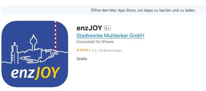 enzJOY App im Apple App Store